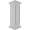Ekena Millwork 12"W x 40"H Straight Newel Post with Panel, Peaked Capital & Base Trim (Installation kit included) NWL12X40SPP0B0 - alternate 4